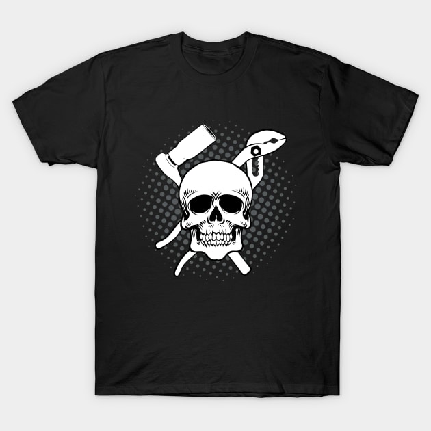 Mechanical Skull with tools T-Shirt by ro83land